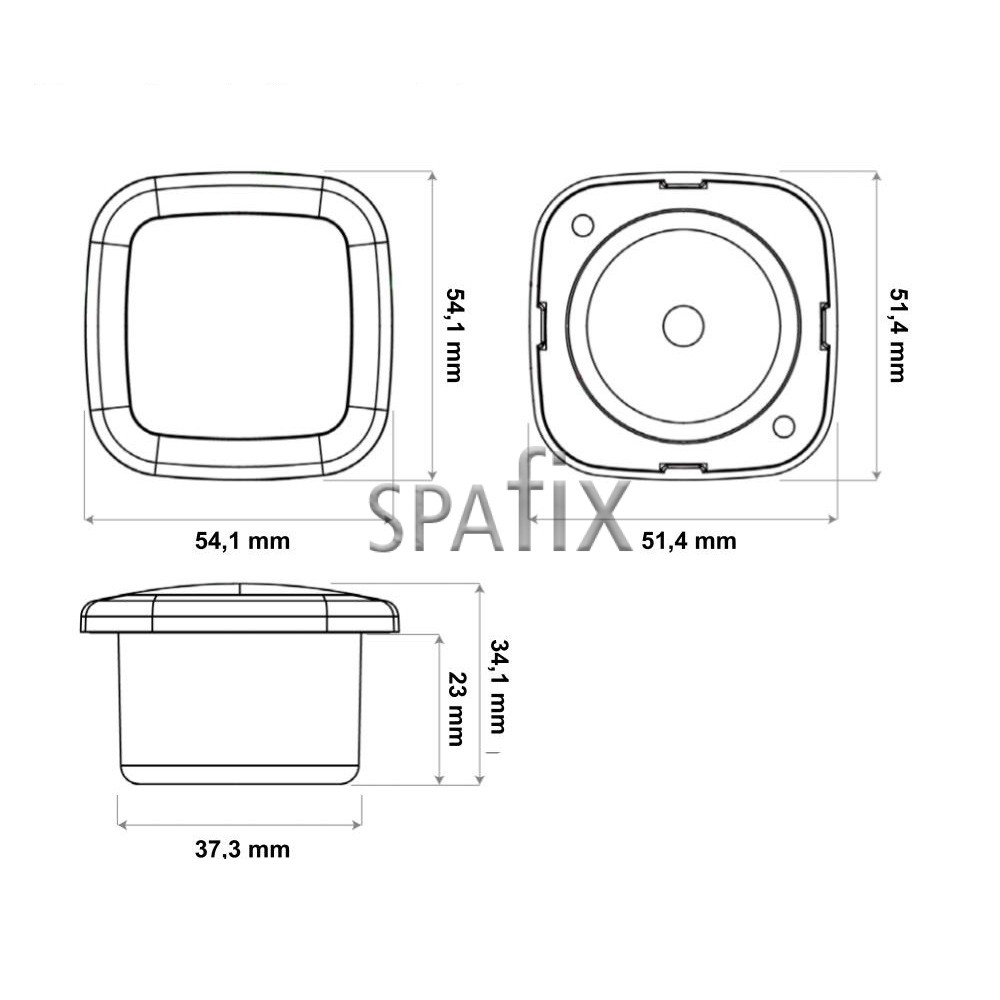 4595 sort kvadratisk aquatic av speaker 1 hojtaler maal