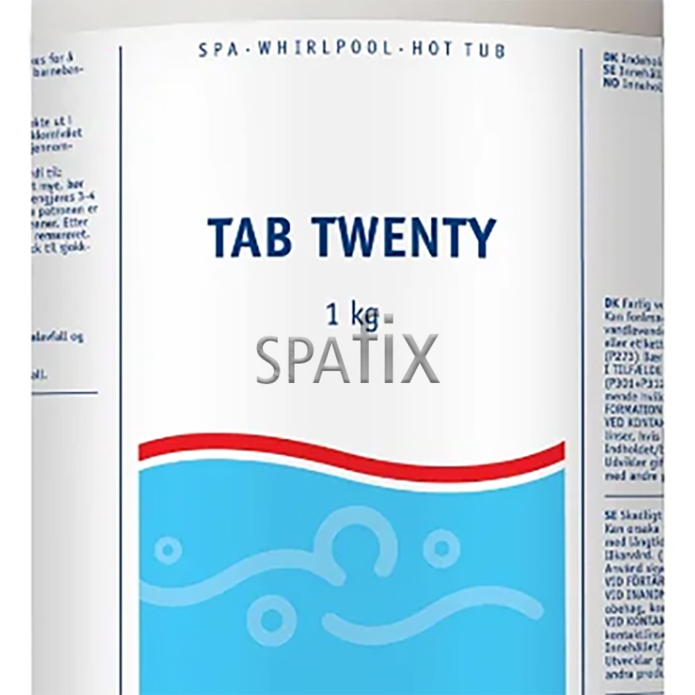 505 SpaCare Tab Twenty 1 kg label