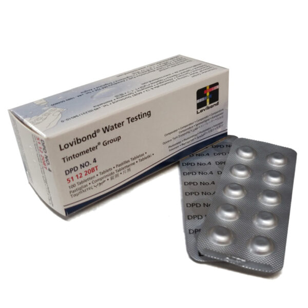 DPD nr.4 Photometer, Aktiv Oxygen (0,1–10 mg/l) – 100 tabletter 511220bt - SpaFix