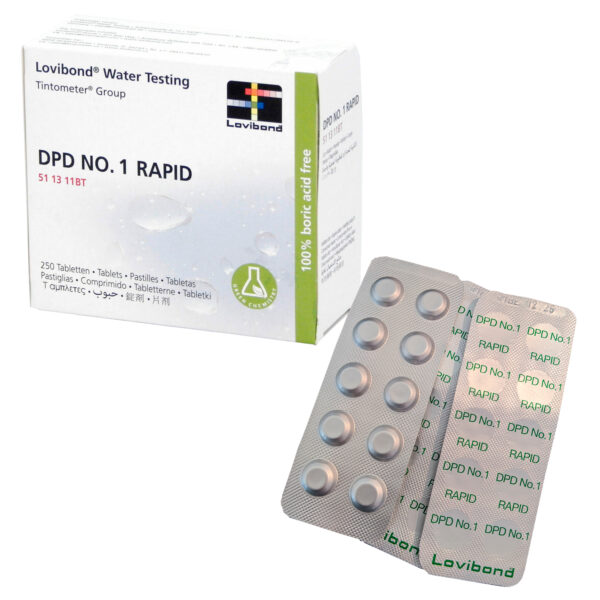 DPD nr.1 Rapid, Frit klor – 250 tabletter 511311bt - SpaFix