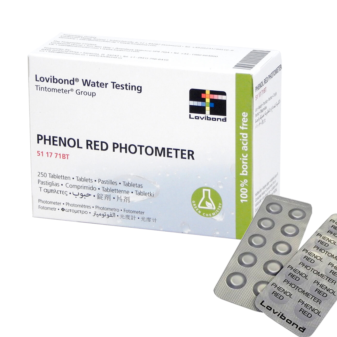 pHenol Red Photometer, pH – 250 tabletter 511771bt - SpaFix