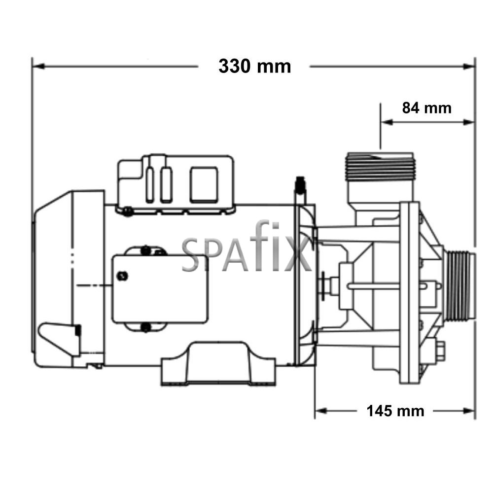 Gecko Aqua-Flo Cirkulationspumpe CMCP tegning siden