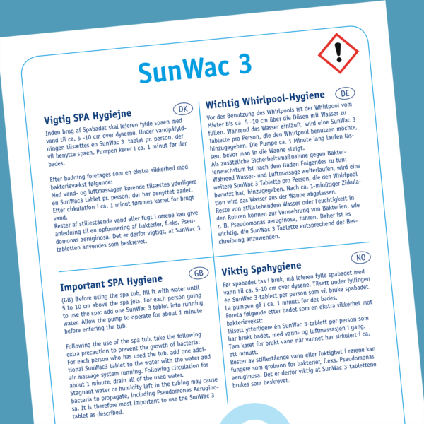 SpaCare Tekstplade (SW3) Sunwac3 Tekstplade 1500x1500 - SpaFix