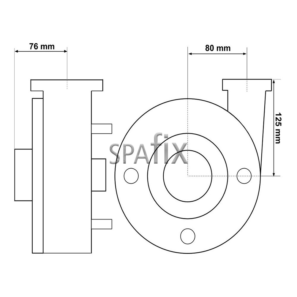 Waterway Wetend Executive 56Frame pumpehus maal