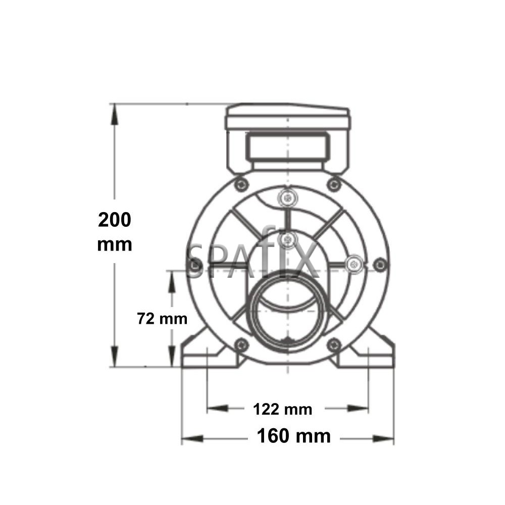 cirkulation pumpe lx whirlpool dh10 tegning forfra