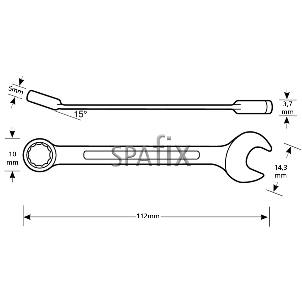 Mål for fastnøgle 1/4" Bahco