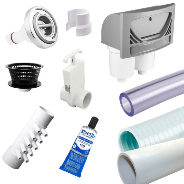 Fittings, dyser, ventiler, rør