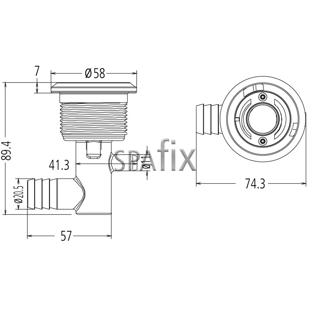 L 0077 LVJ 2.5inch body 3 4RB 3 8SB drawing