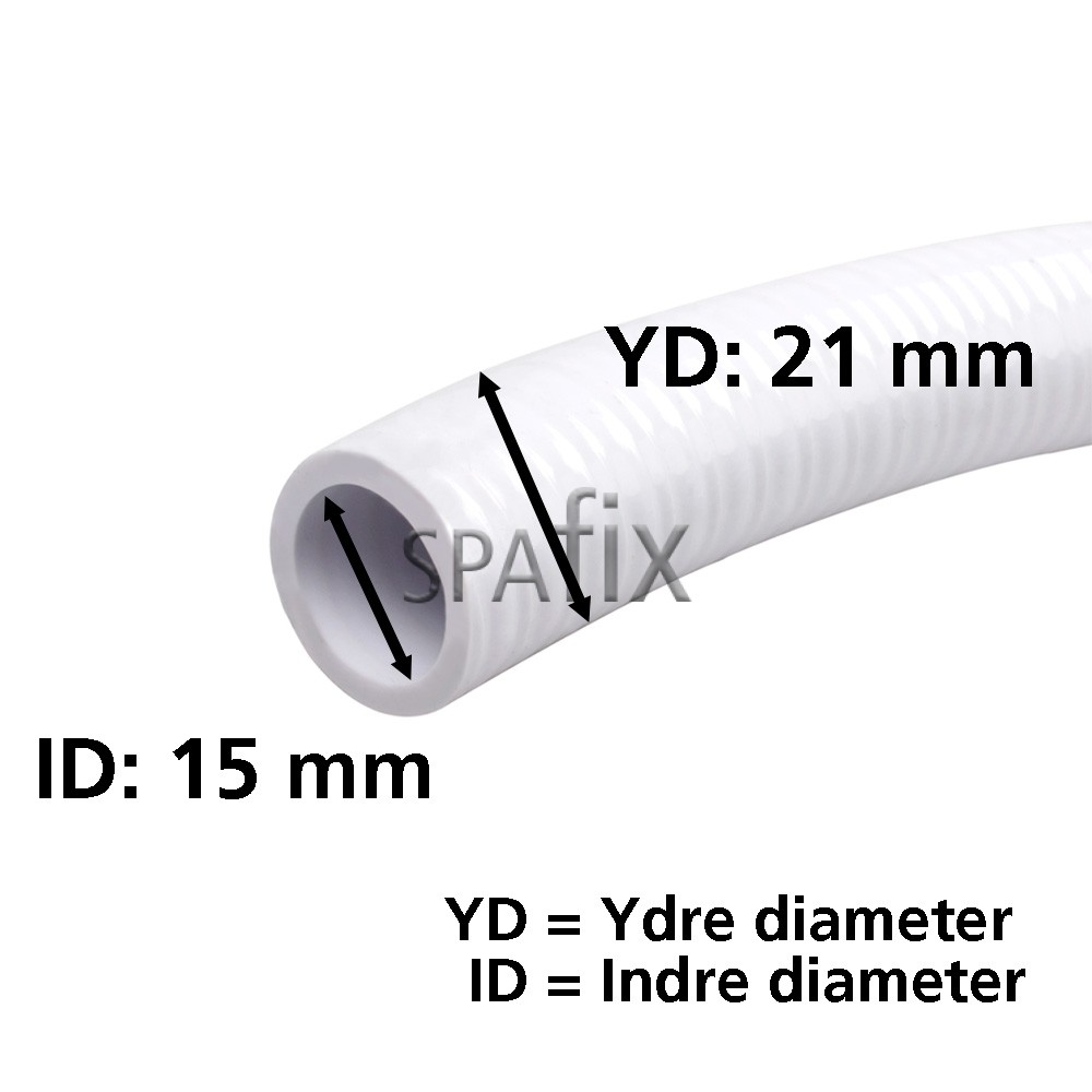 120 0110 1 2 inch waterway flexpipe flexslange hvid maal