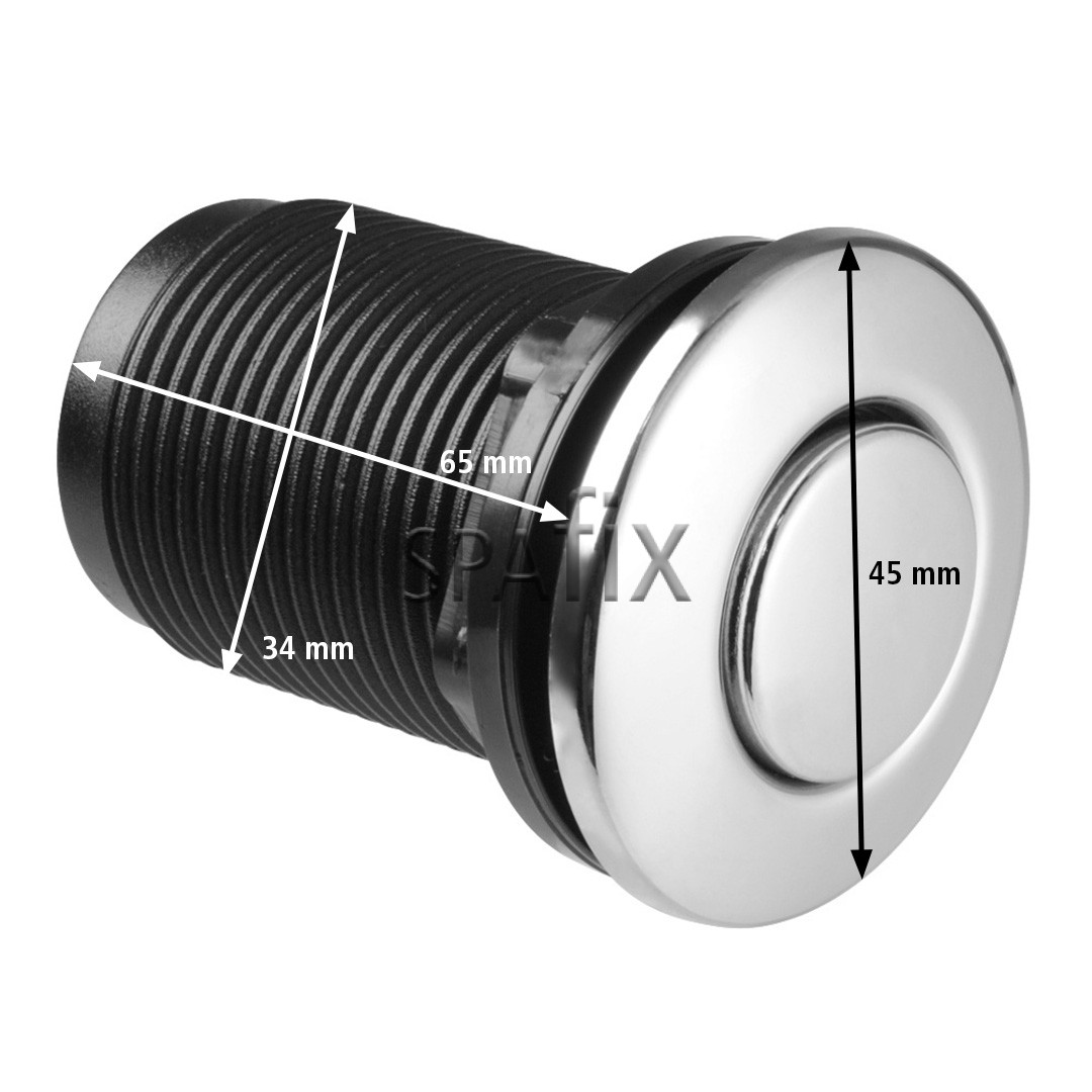 LG15 CHR air button standard crome len gordon dimension